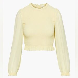 Aritzia Wilfred Tempest Blouse - Butter Yellow